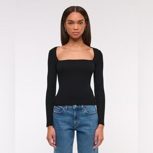 Abercrombie & Fitch Ava Long Sleeve Sweater Top